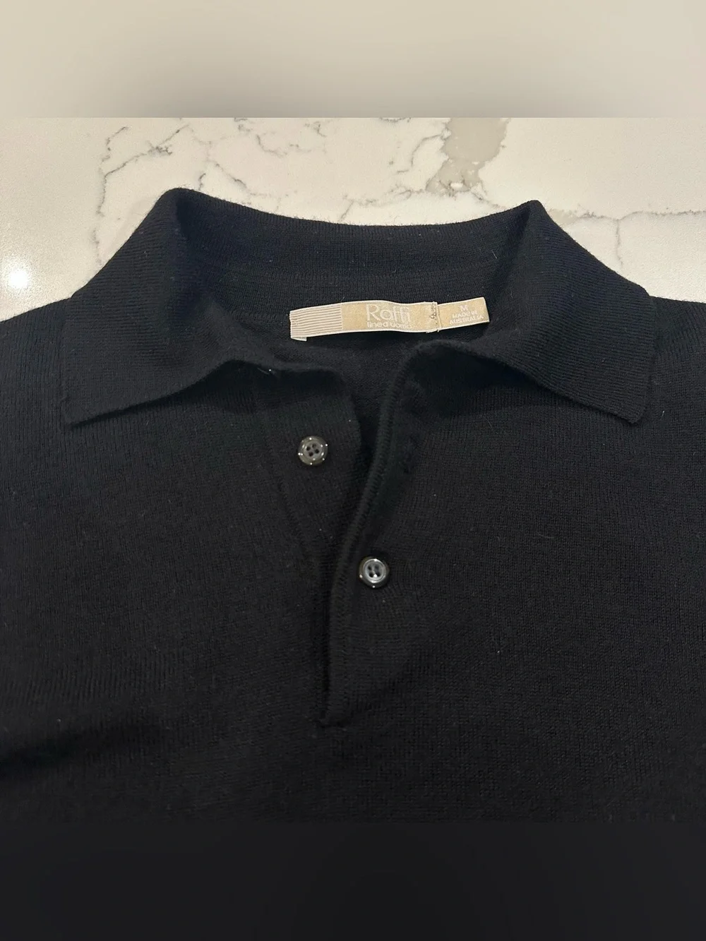 VTG Raffi Linea Uomo Mens Merino Wool Sweater M Collared Quiet Luxury Australia